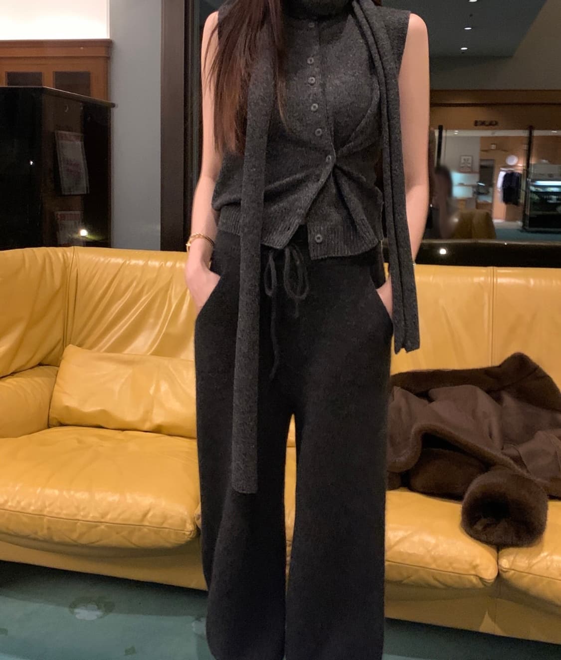 오브제스트 Pure Wool Scarf Vest Set  상품이미지4