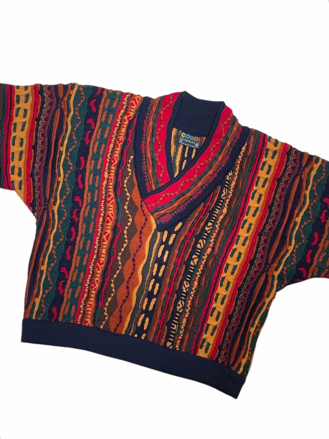 쿠지 브이넥 케이블 니트 상품이미지3