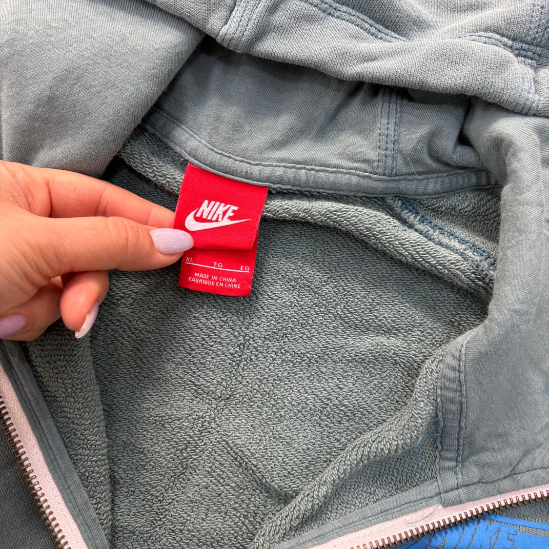 XL 나이키 지구 로고 후드 집업 자켓 0310J 상품이미지2