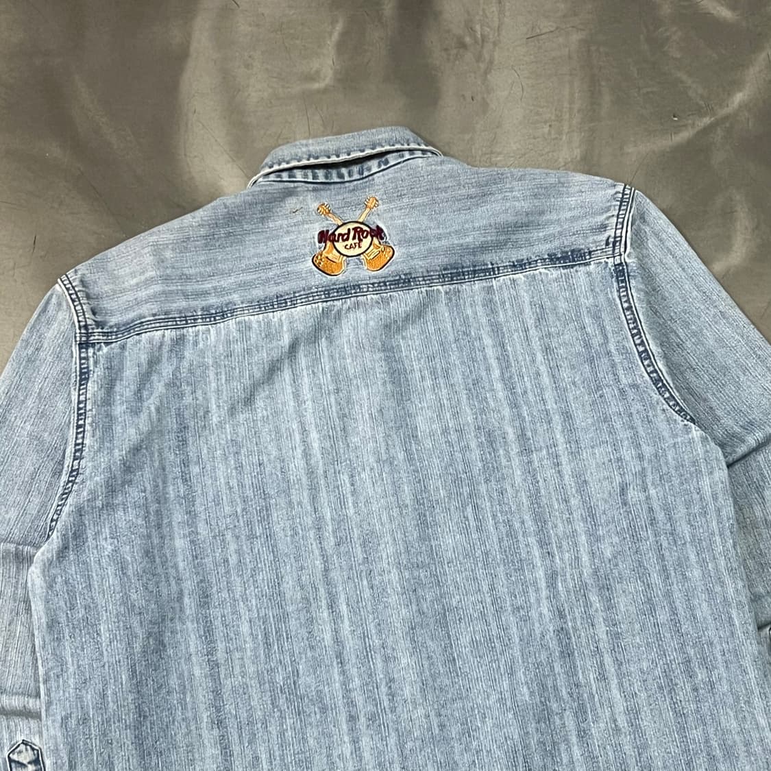 하드락카페 자수 데님 셔츠 y15809 상품이미지5