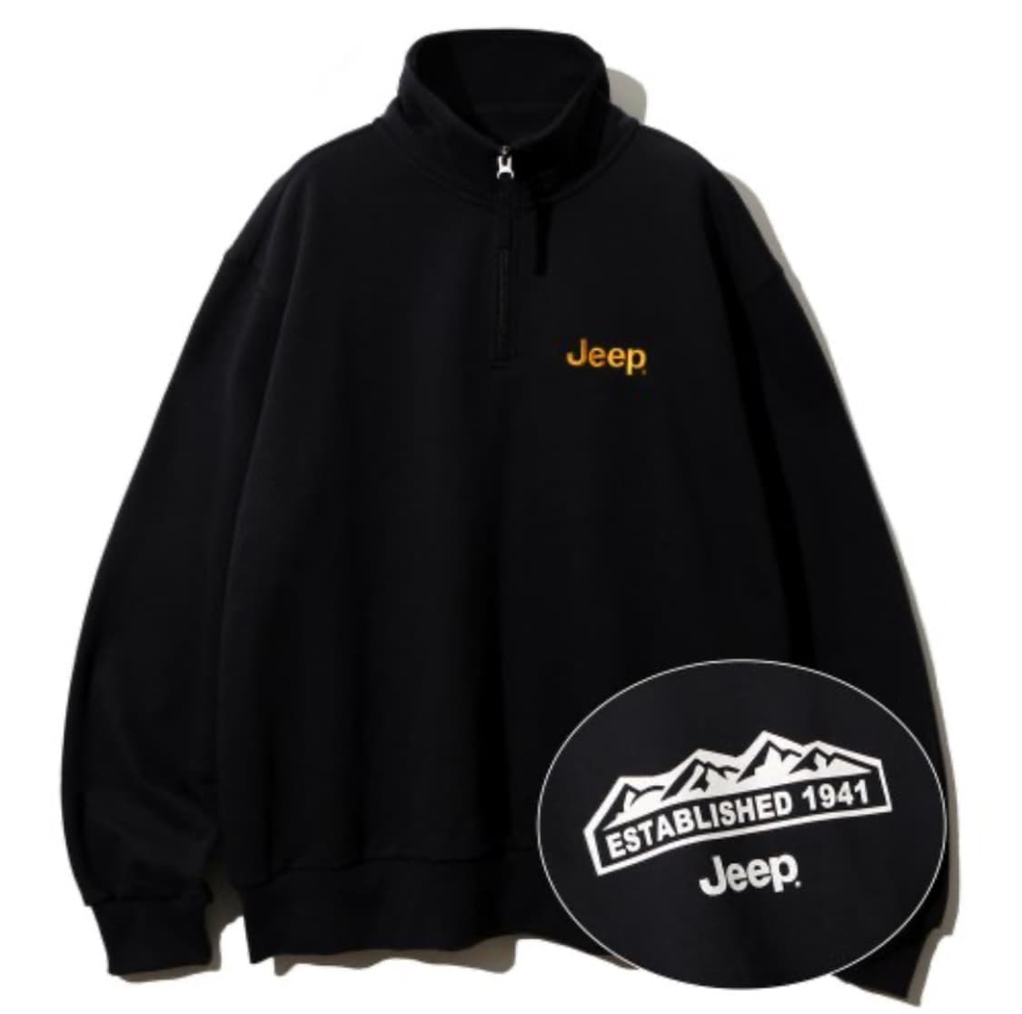 Jeep 아노락 맨투맨 블랙 m 상품이미지1