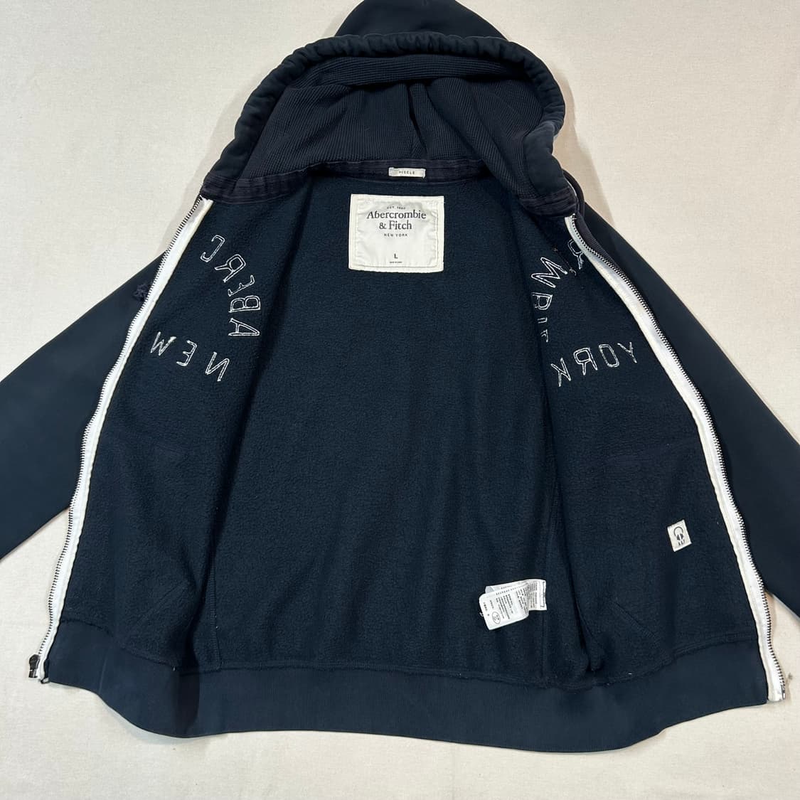 L) 아베크롬비 네이비 써멀 후드집업 상품이미지5