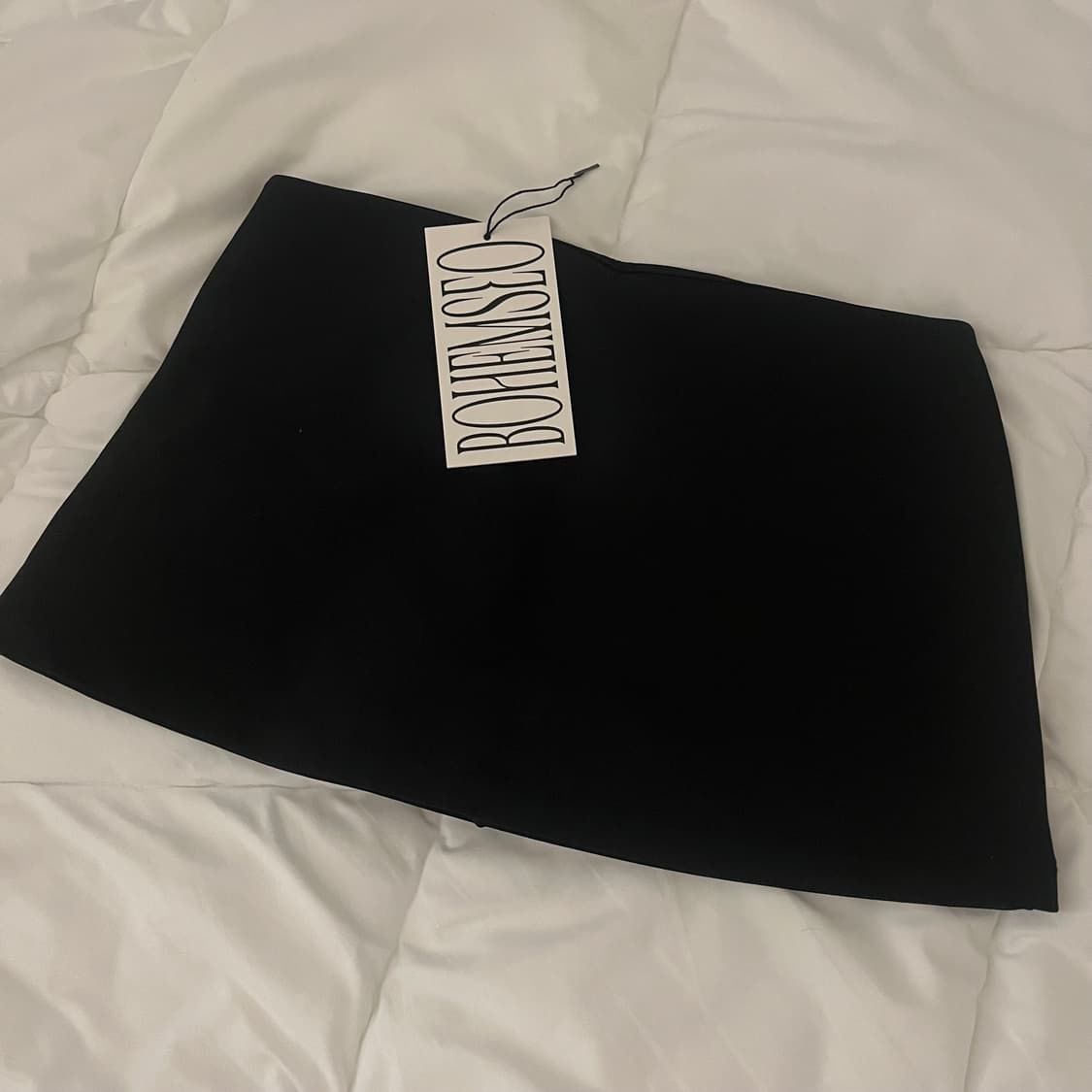 *해외출국으로 판매중단예정* 보헤미안서울 베이직 로우 미니스커트 블랙 상품이미지1