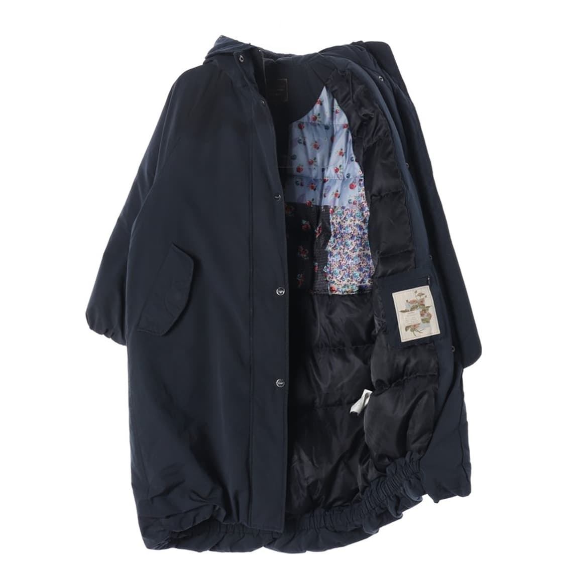 써스데이아일랜드 빈티지 패턴 안감 덕다운 롱패딩 M 상품이미지2