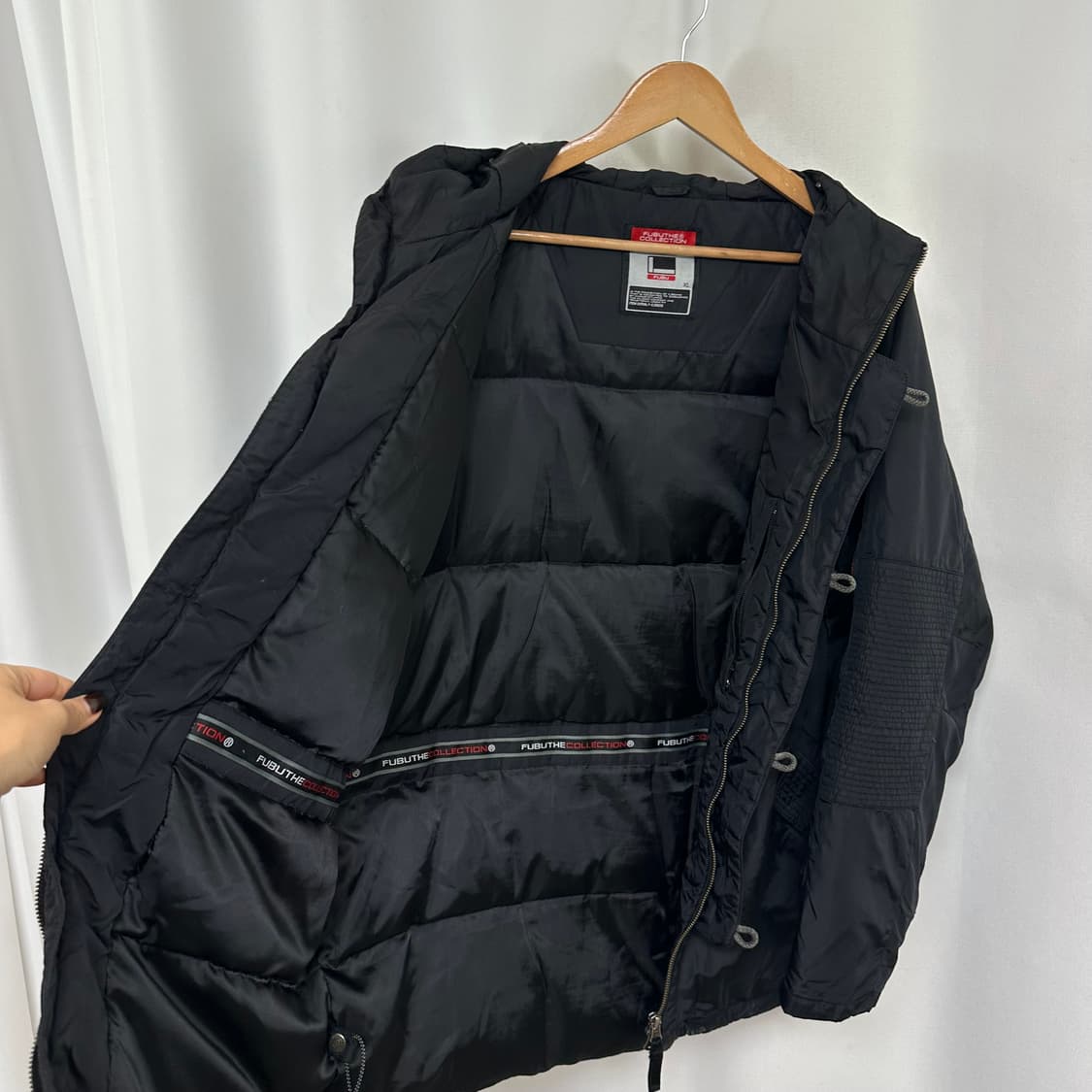  푸부 남자 후드점퍼 패딩 검정 빅사이즈 XL  EO 해 상품이미지5