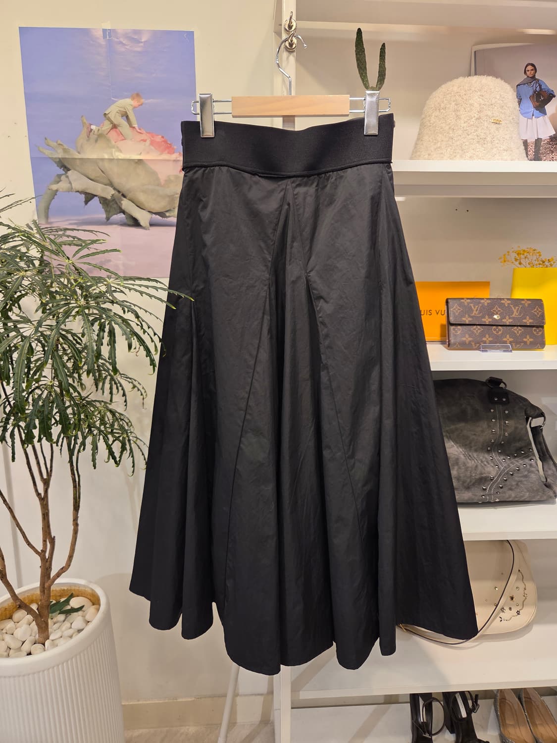 시스템 블랙 플레어 롱 스커트 상품이미지6