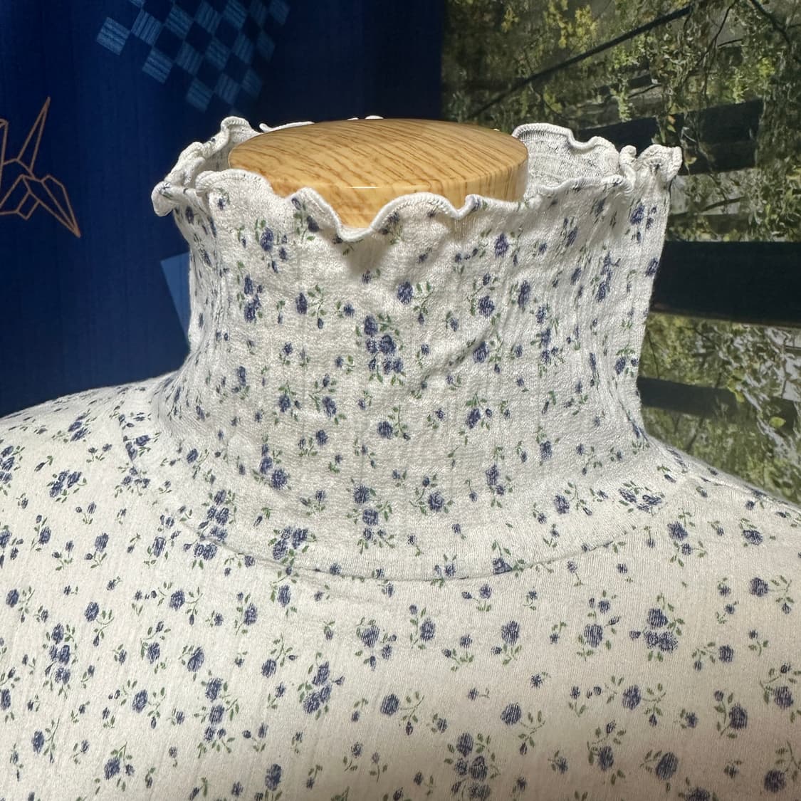 빈티지 연보라 잔꽃 목폴라 이너티 레이어드 상품이미지3