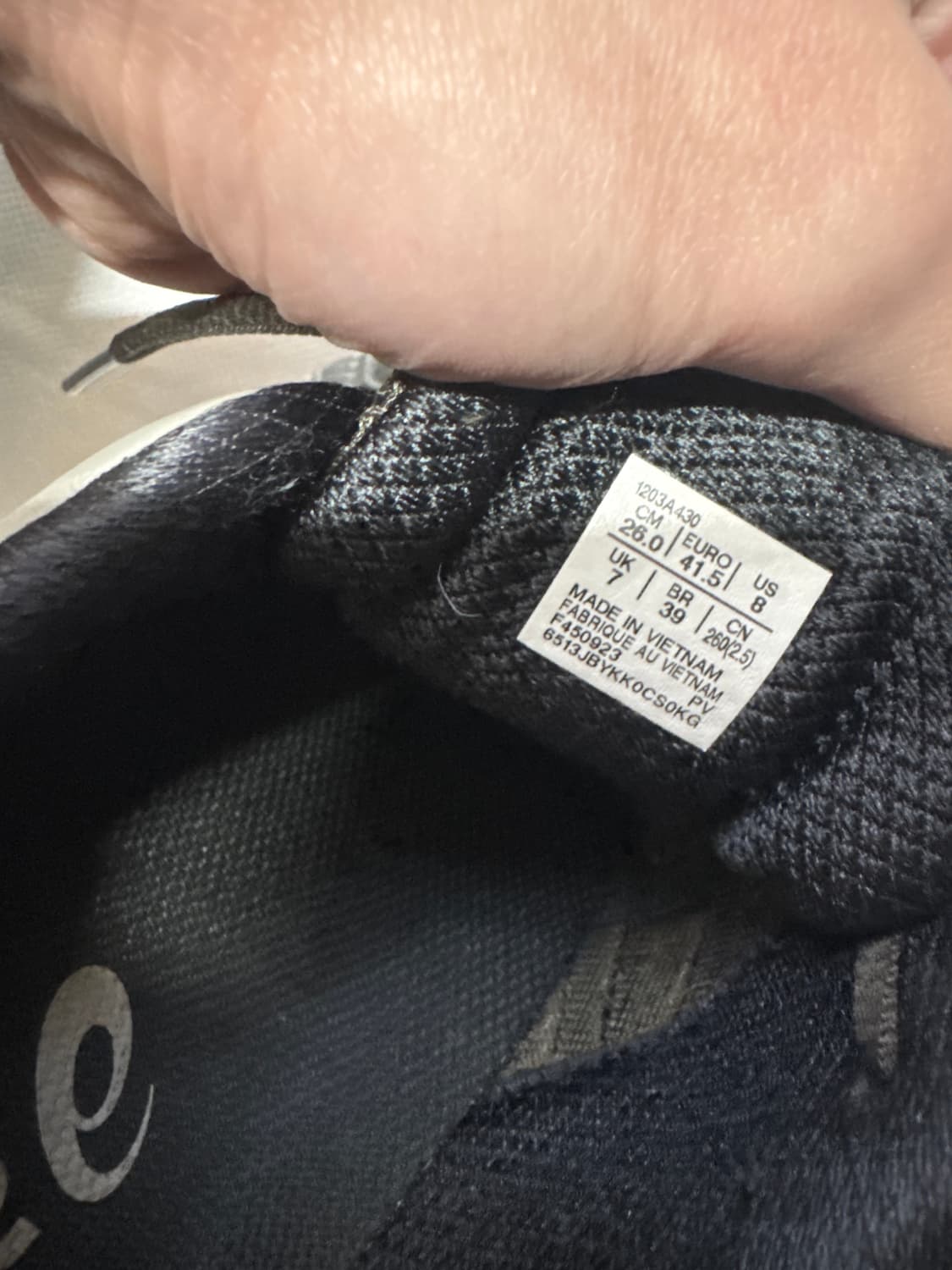 아식스 아트모스 언더마이카 젤카야노14 페퍼블랙 260사이즈 상품이미지4