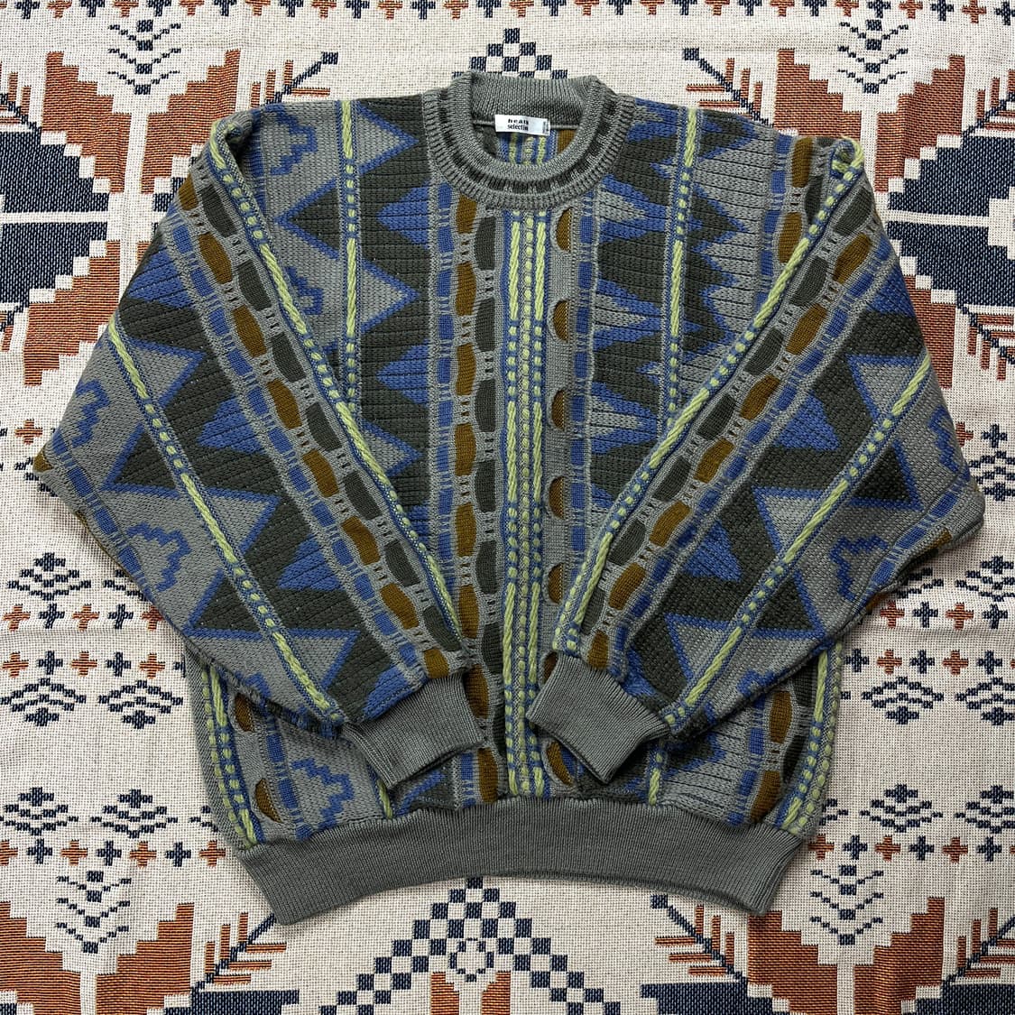 heath selection 쿠지 스타일 빈티지 울100 니트(실측확인) 상품이미지1