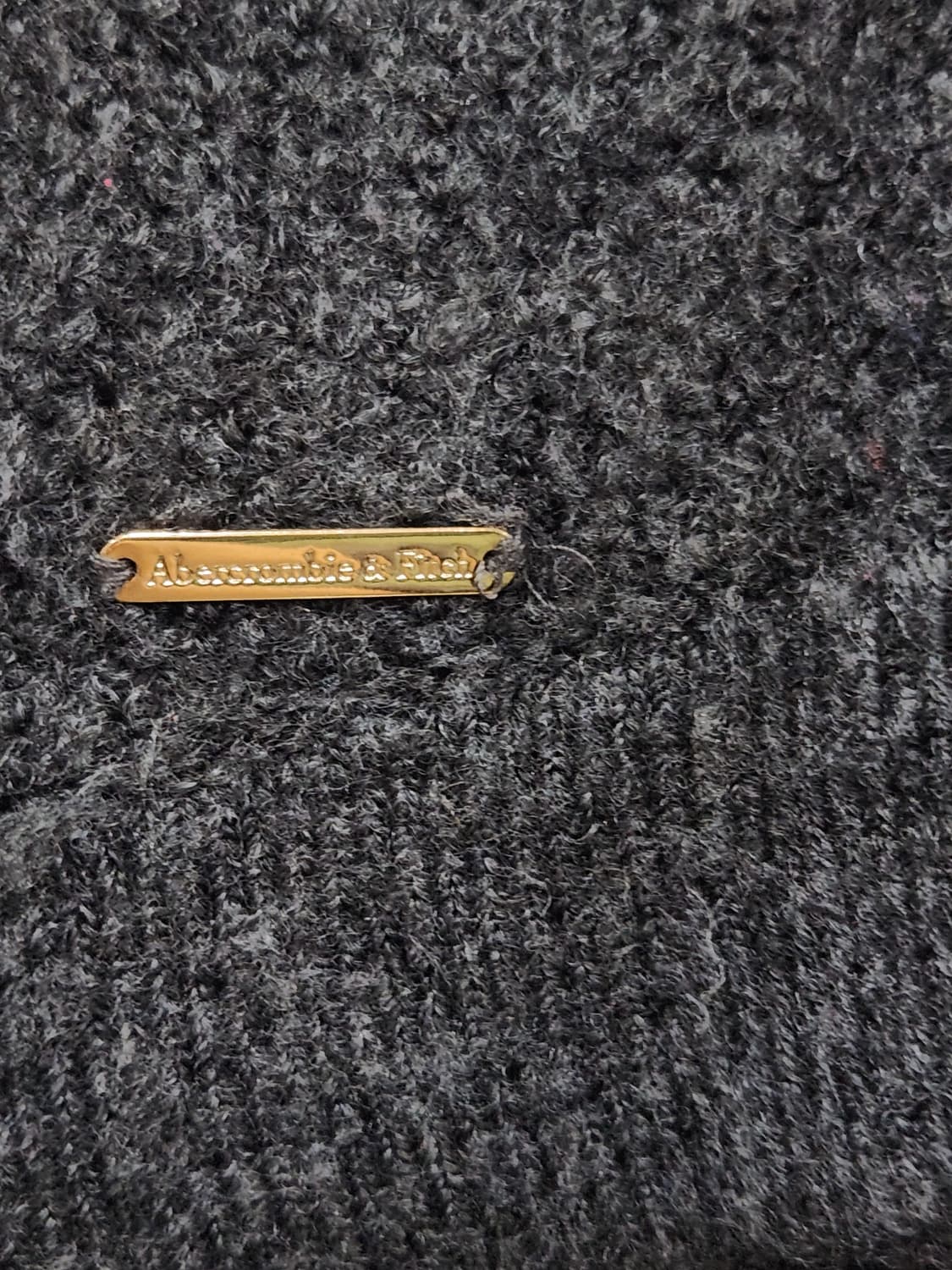 [M] 아베크롬비 넥 지퍼 라운드 니트 여성 M 다크그레이 상품이미지4