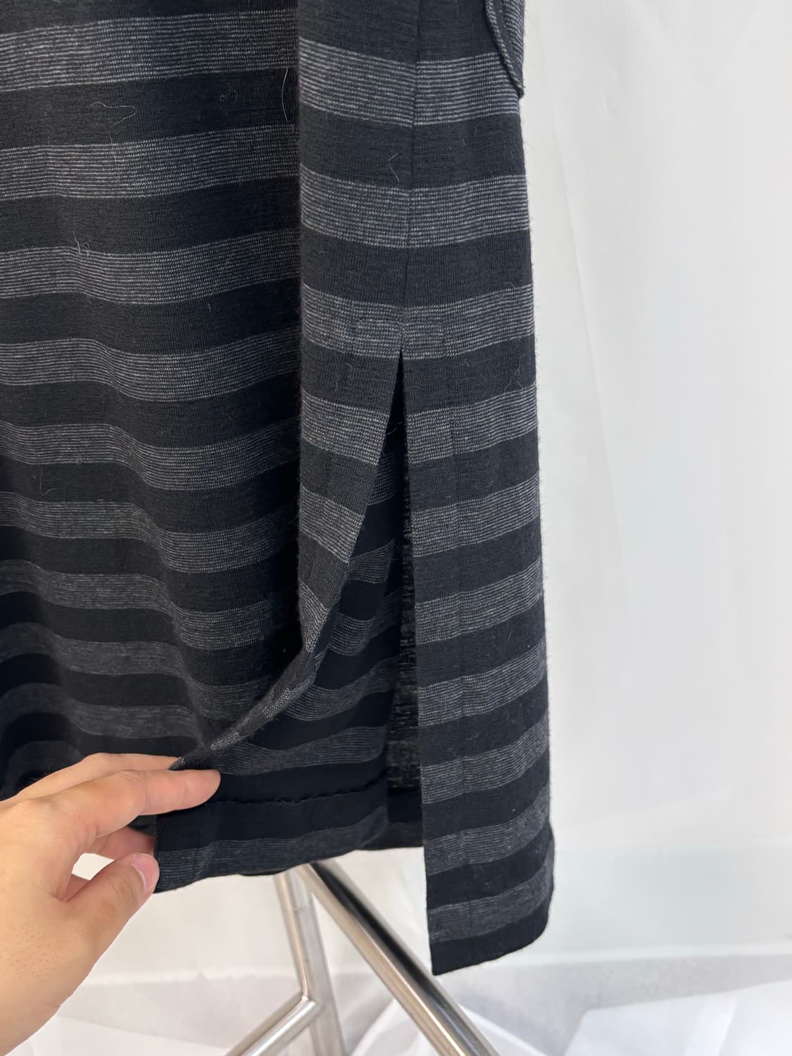 고스 스트라이프 롱 트임 가디건 상품이미지5