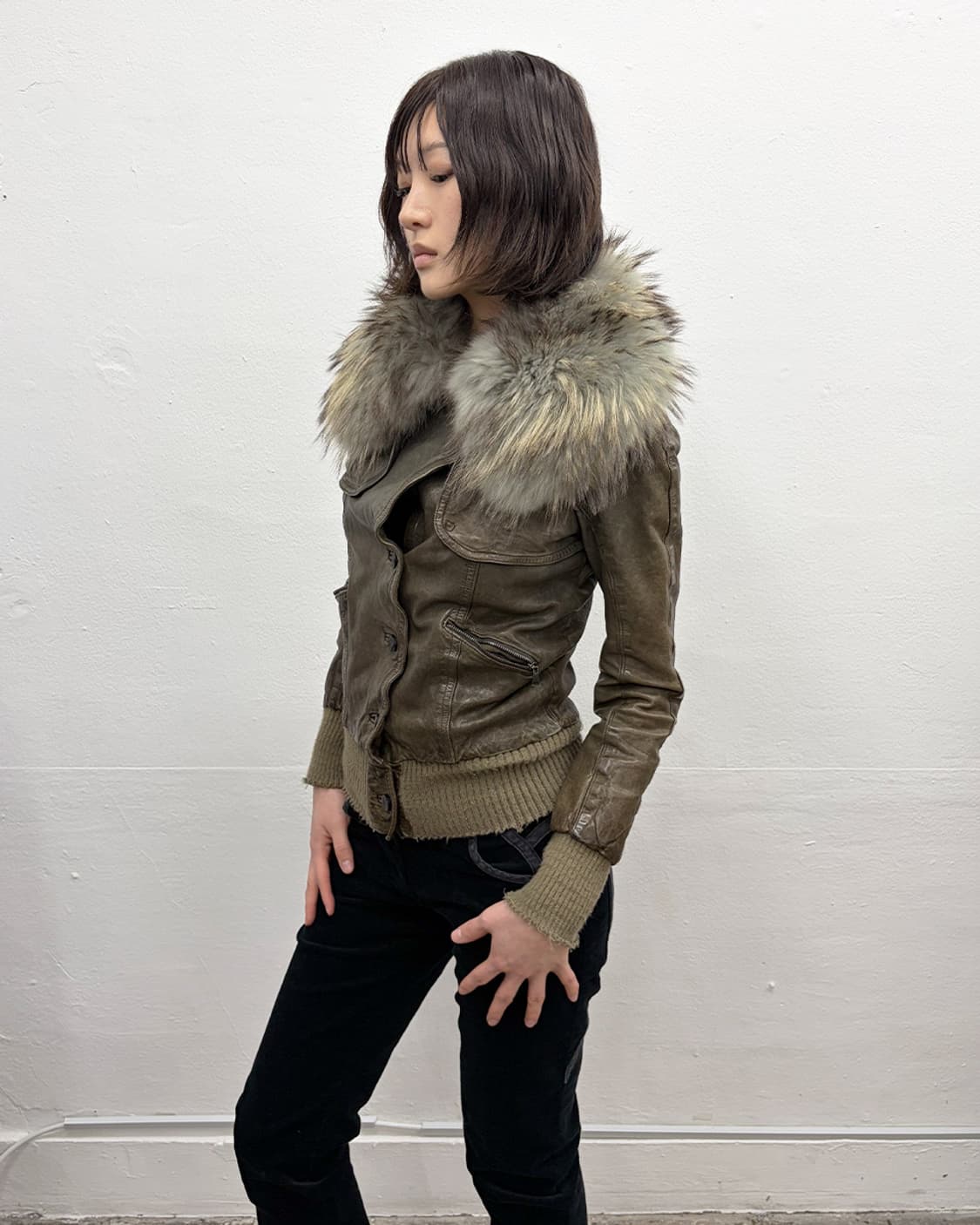 조르지오 브라토 퍼 트리밍 베라펠레 레더 자켓 상품이미지3