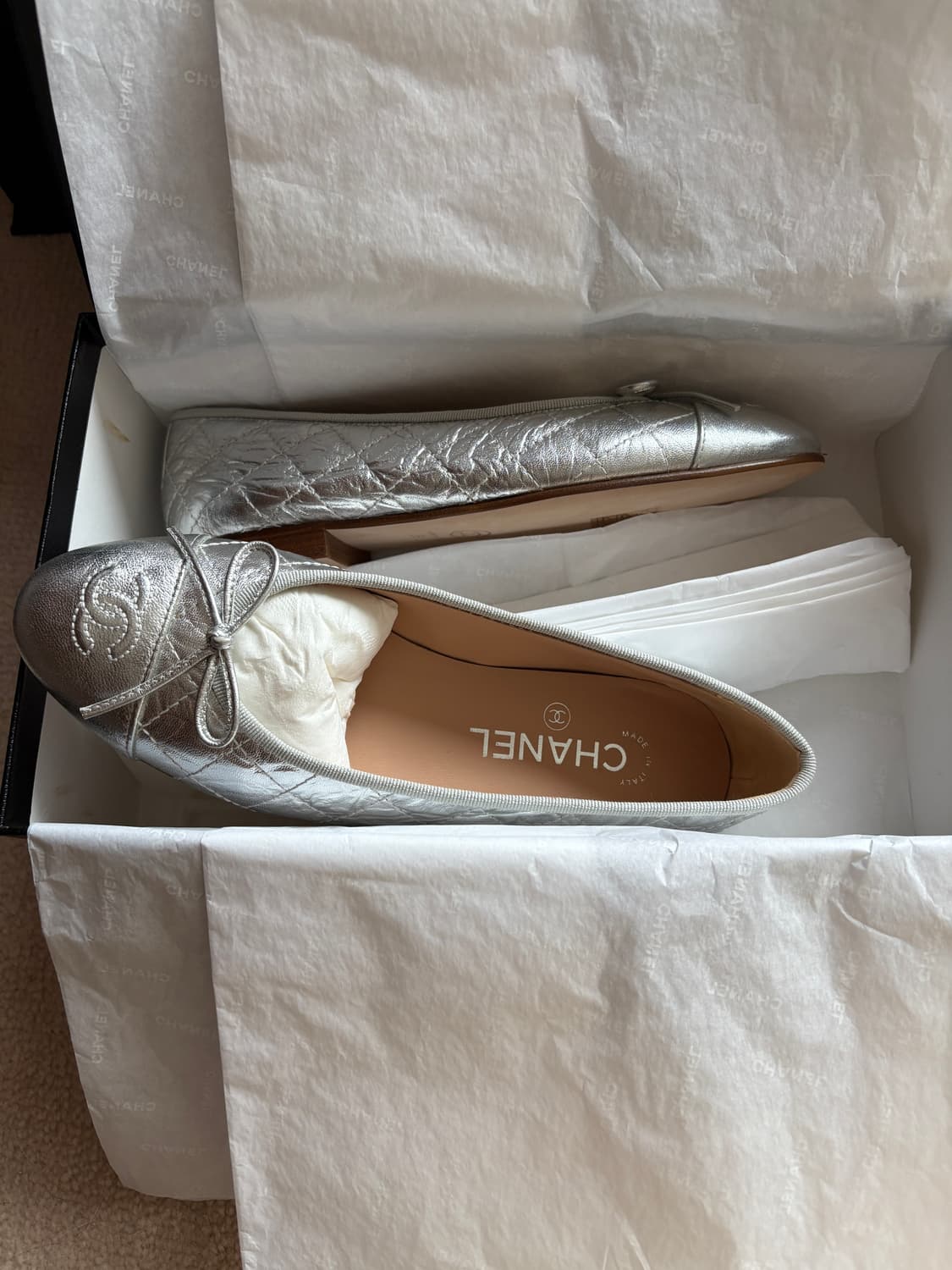 샤넬 퀼팅 발레리나 플랫 36.5 상품이미지1