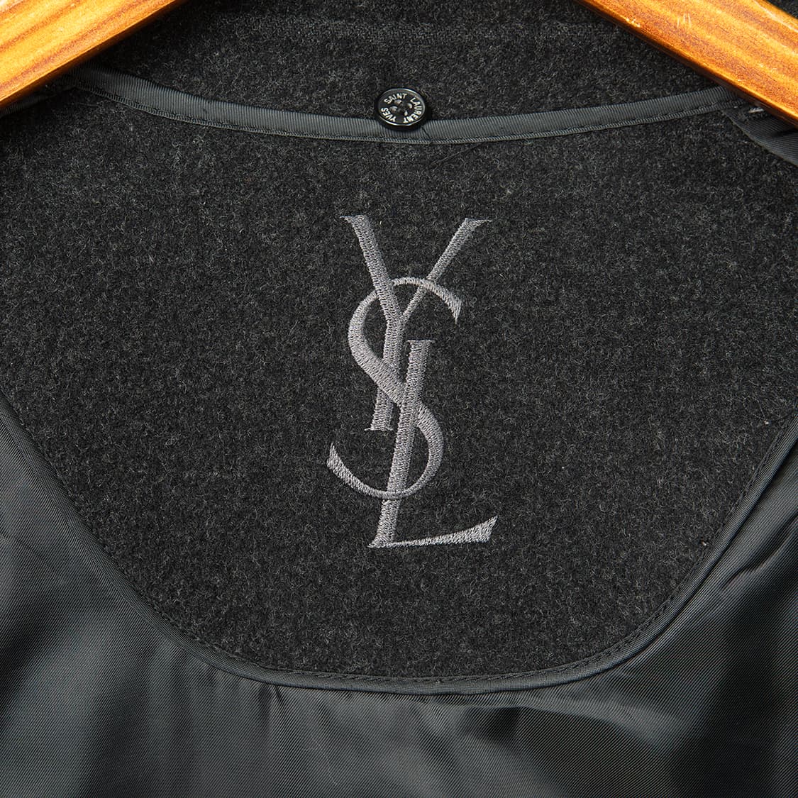 [오버95] 90s  YSL 입생로랑 뿌르옴므 울 캐시미어 하프코트  상품이미지7