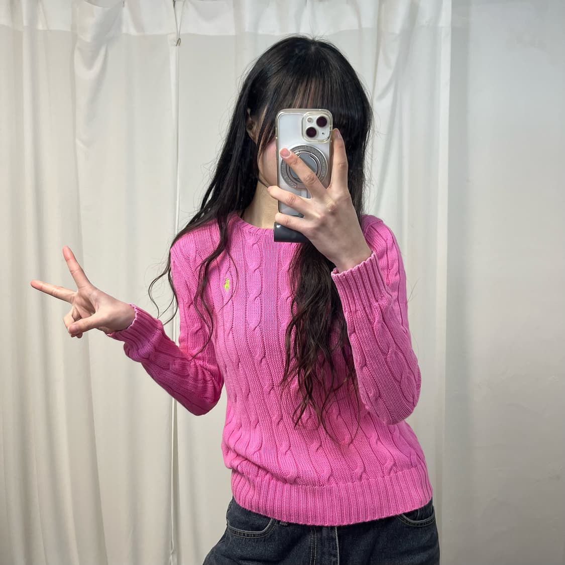 Polo Ralph Lauren Pink Cable Knit 상품이미지2