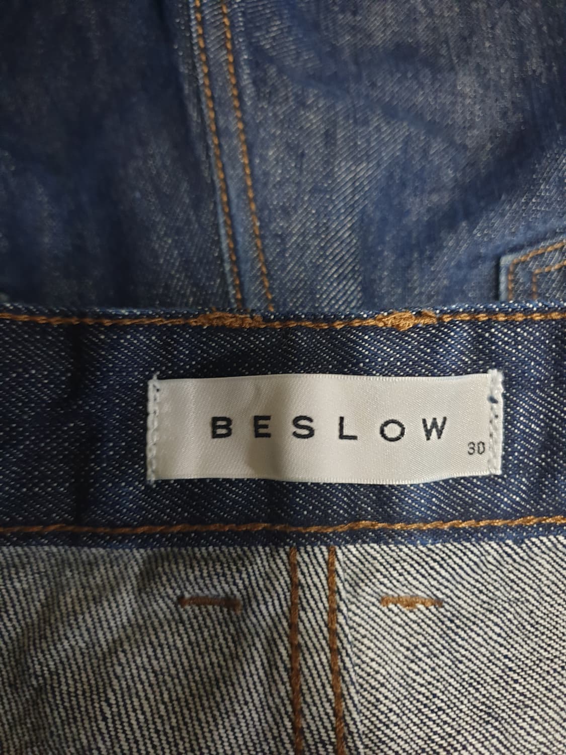 비슬로우 셀비지 생지 인디고 데님진 (30) 상품이미지5