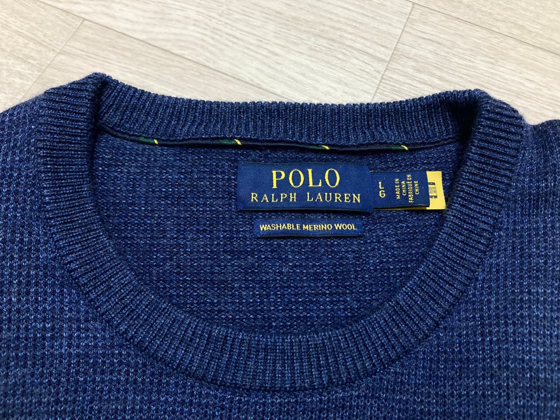 폴로 울 크루넥 니트 L(100)판매 상품이미지7