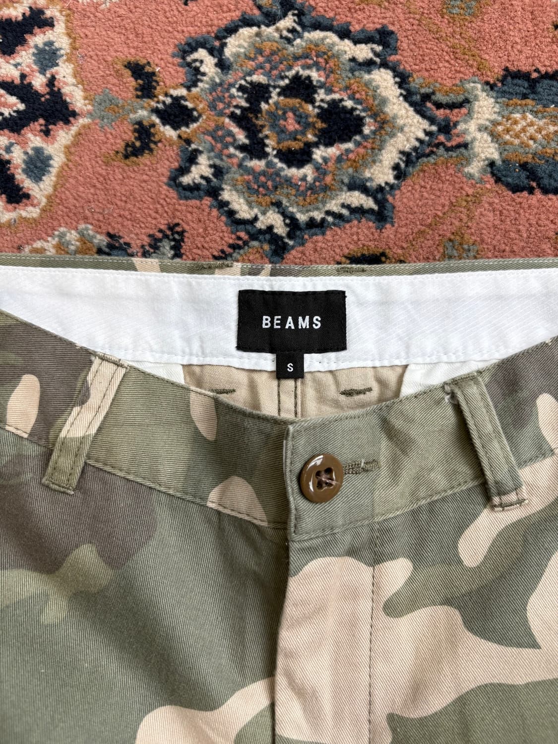빔즈 BEAMS 밀리터리 카모 코튼 반바지 상품이미지2