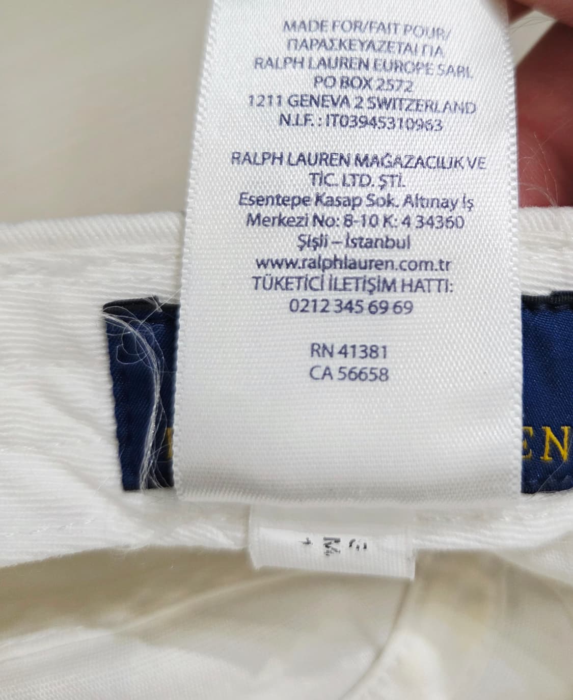 폴로랄프로렌 화이트 코튼 볼캡 상품이미지4