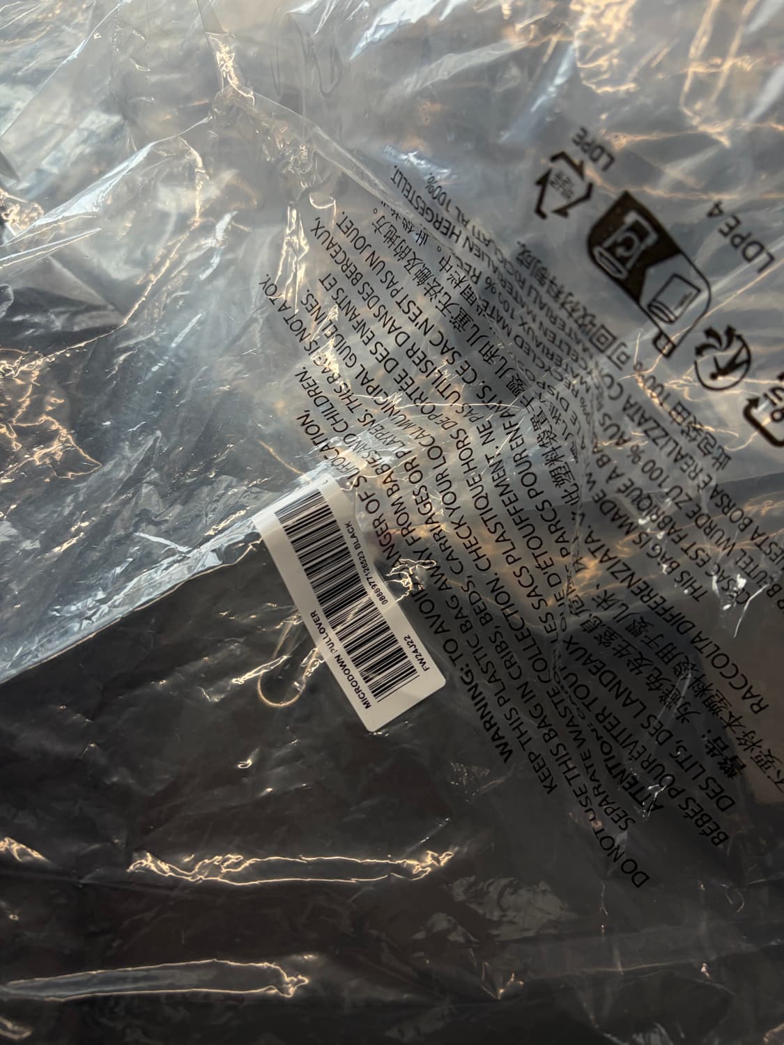 슈프림 마이크로 다운 하프집업 풀오버 블랙 라지 상품이미지4