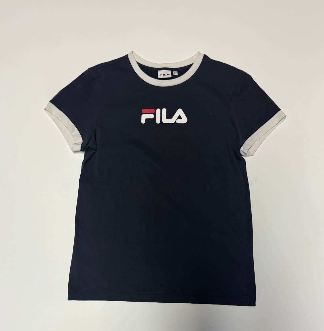 여성 휠라 FILA 귀여운 링거 반팔 티셔츠 S 상품이미지1