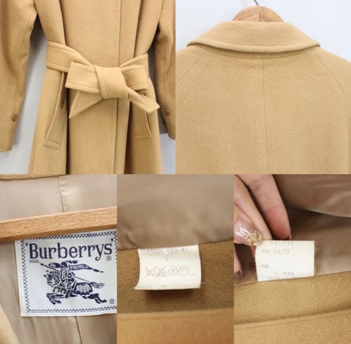 버버리 캐시미어 100% 벨티드 스텐 칼라 코트 상품이미지8
