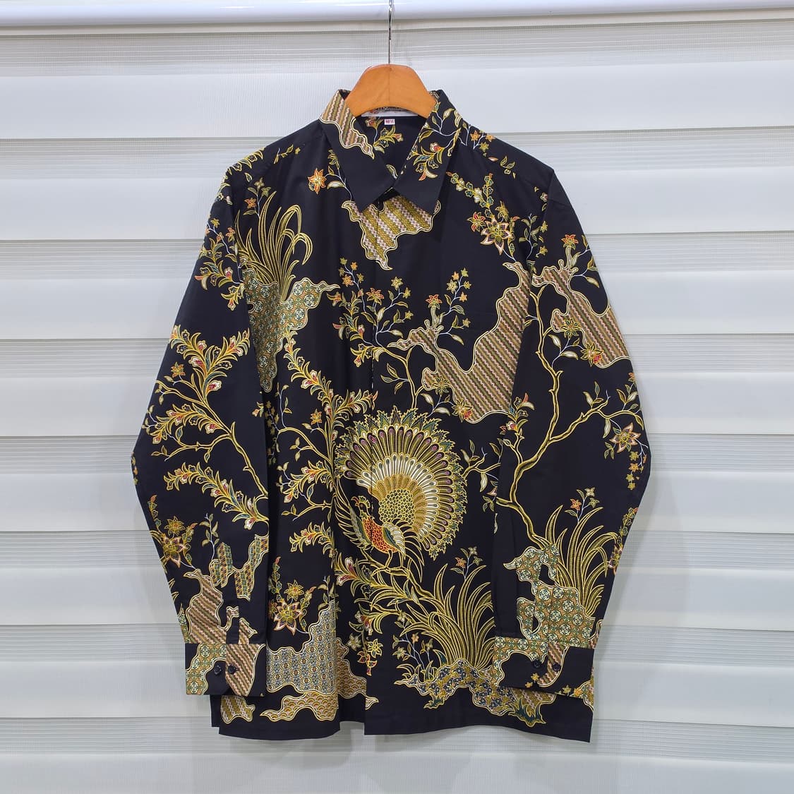 빈티지 Batik Keris 공작문양 셔츠- L정도 상품이미지1