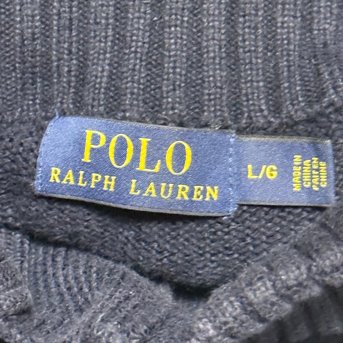 Polo Ralph Lauren 네이비 하프 버튼 니트 스웨터 상품이미지3