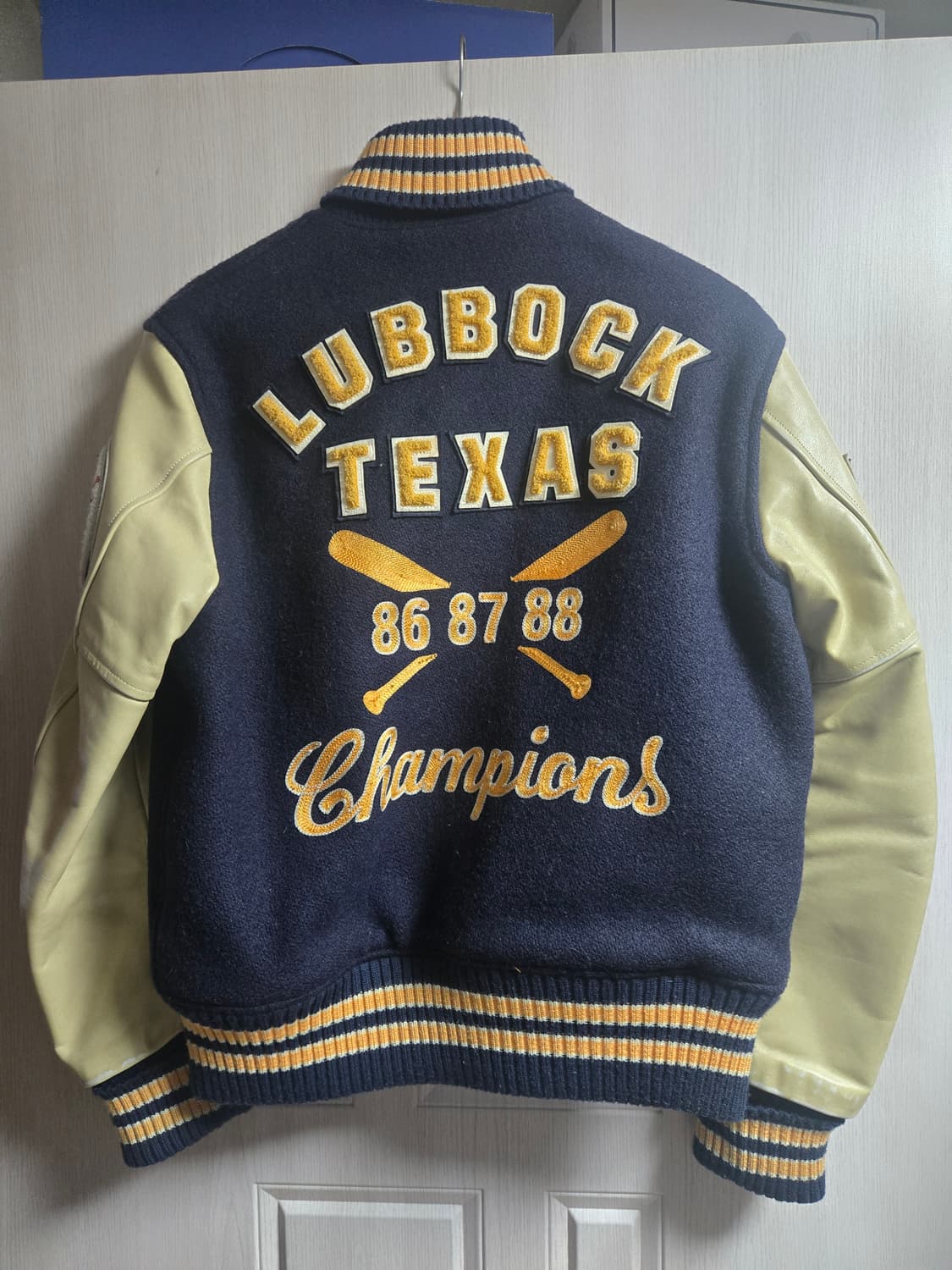 Whitesville 커스텀 풀데코 레터맨 자켓 상품이미지2