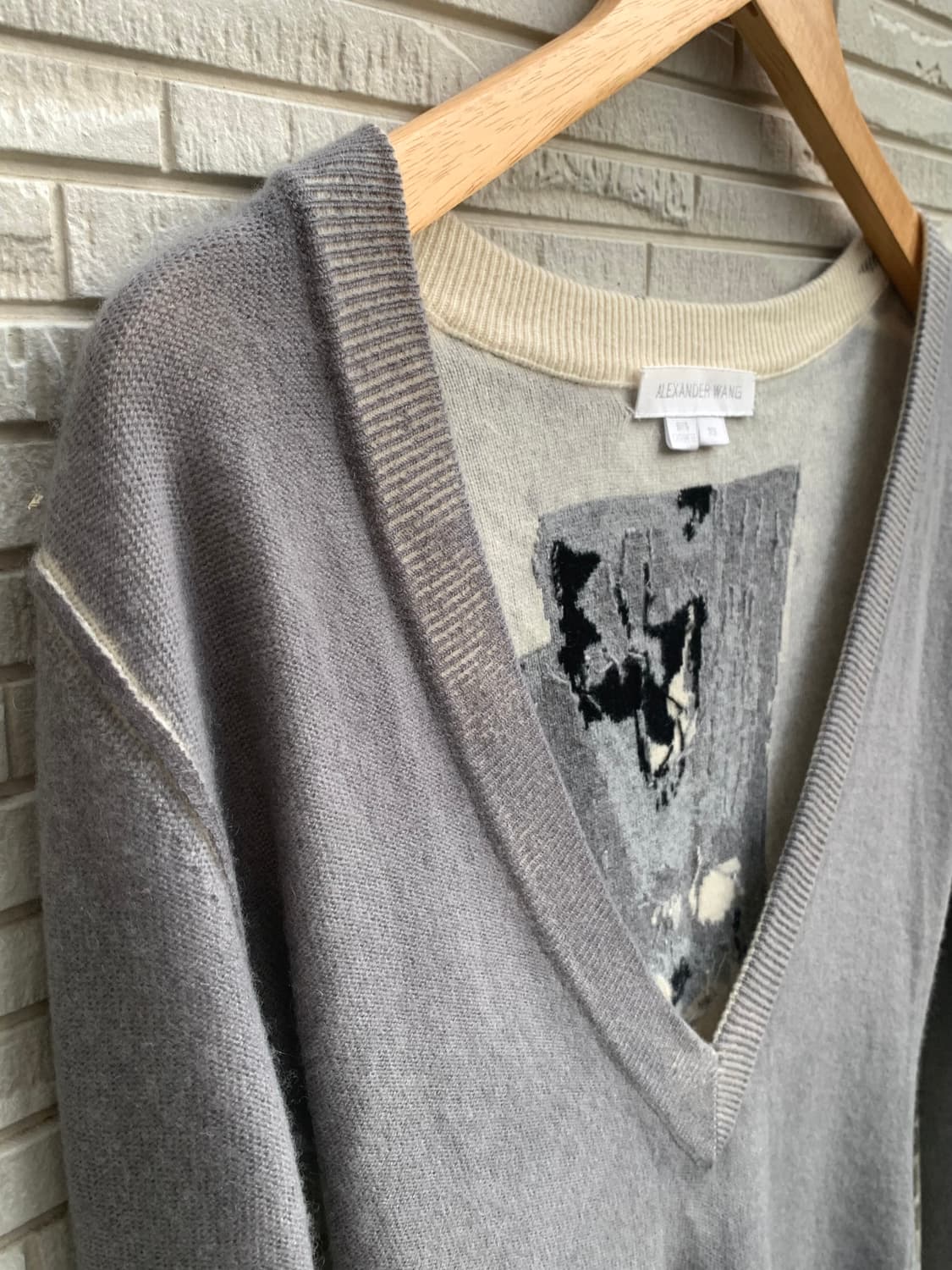 알렉산더 왕 자수 니트 (grey) 상품이미지3