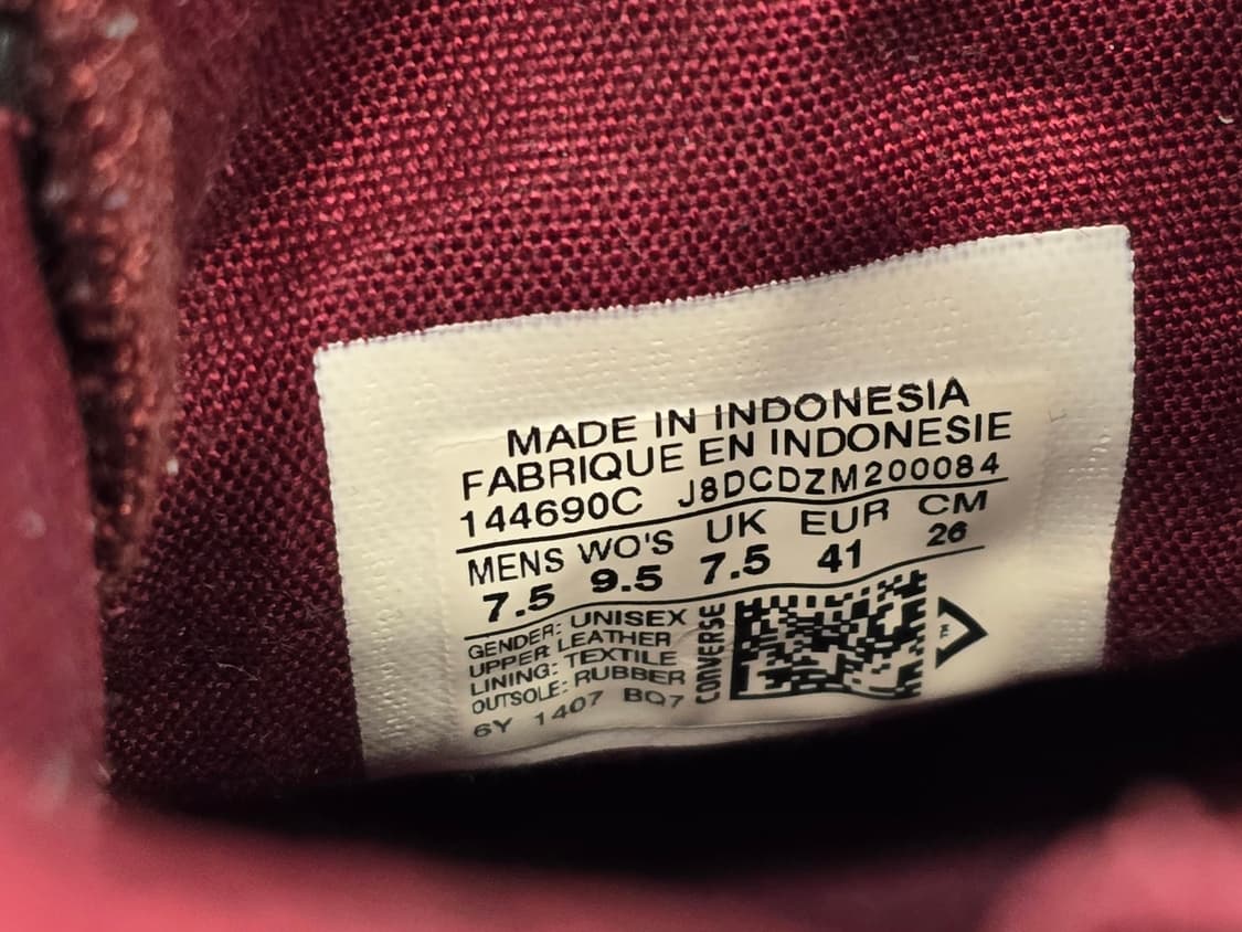 컨버스 백지퍼 하이탑 스웨이드 버건디 260 상품이미지7