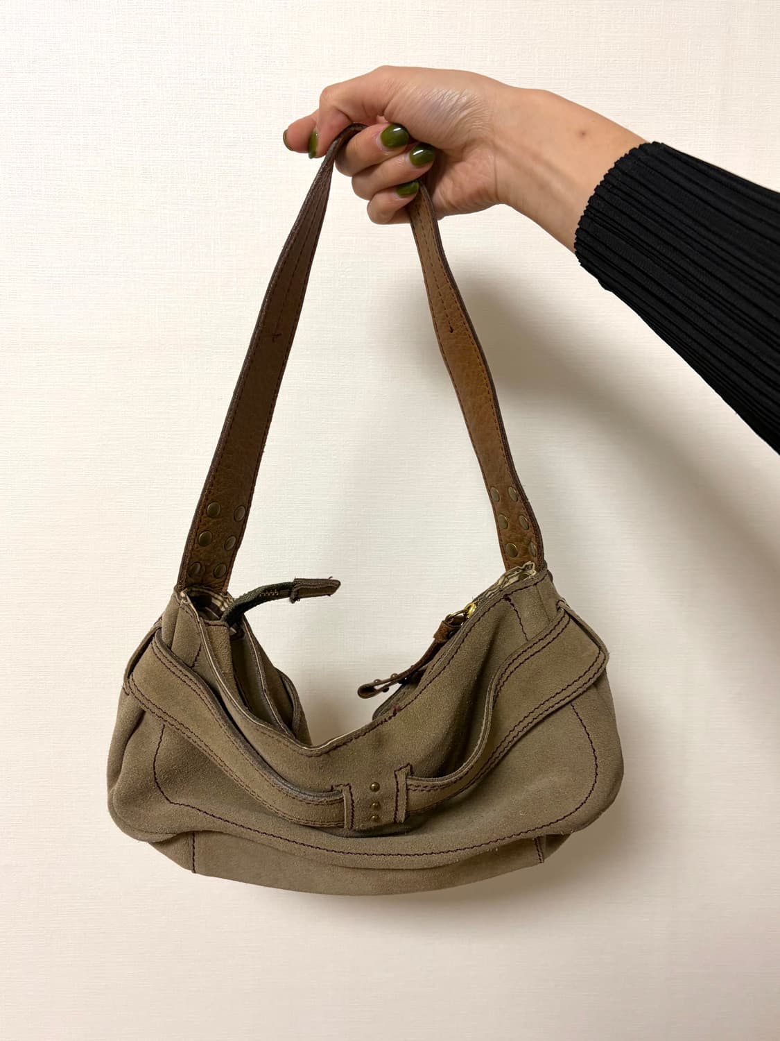 kakatoo 스웨이드 가죽 핸드백 상품이미지2