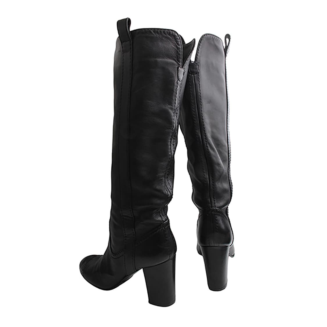 샤넬 블랙 캡토 스티치 롱부츠 36 상품이미지4