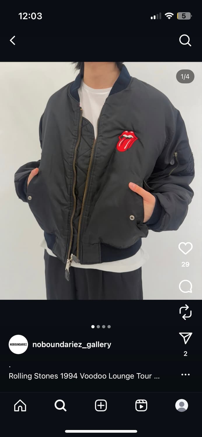 90s 롤링스톤즈 voodoo 봄버 ma-1 상품이미지1