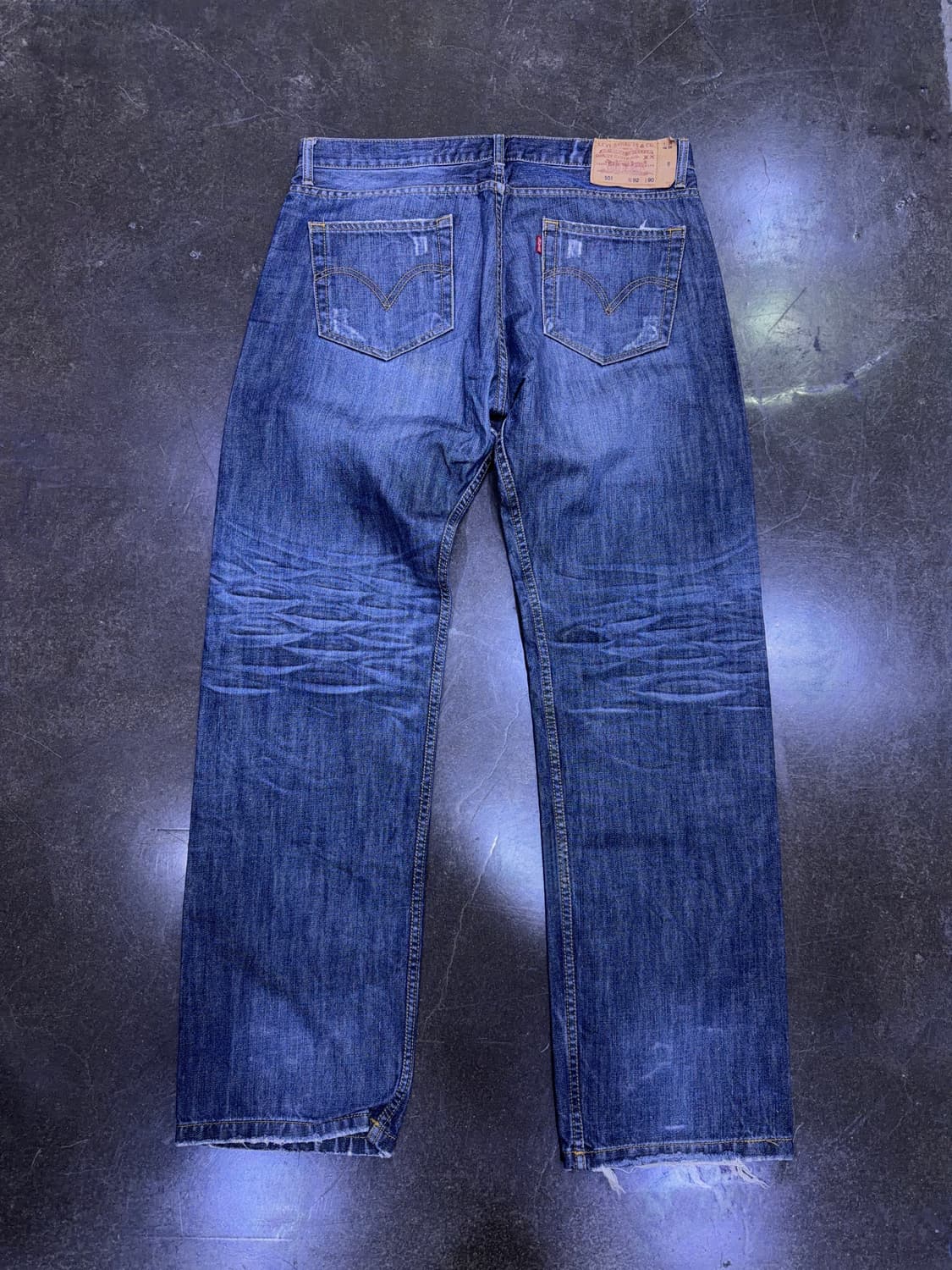 리바이스 501 00's 레귤러핏 빈티지 주름 워싱 데미지 데님팬츠 36 상품이미지2