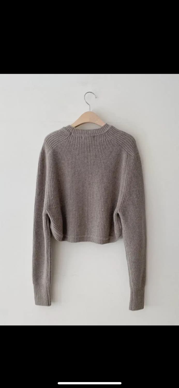 TABLE 라인 숏 니트 라이트브라운 상품이미지2