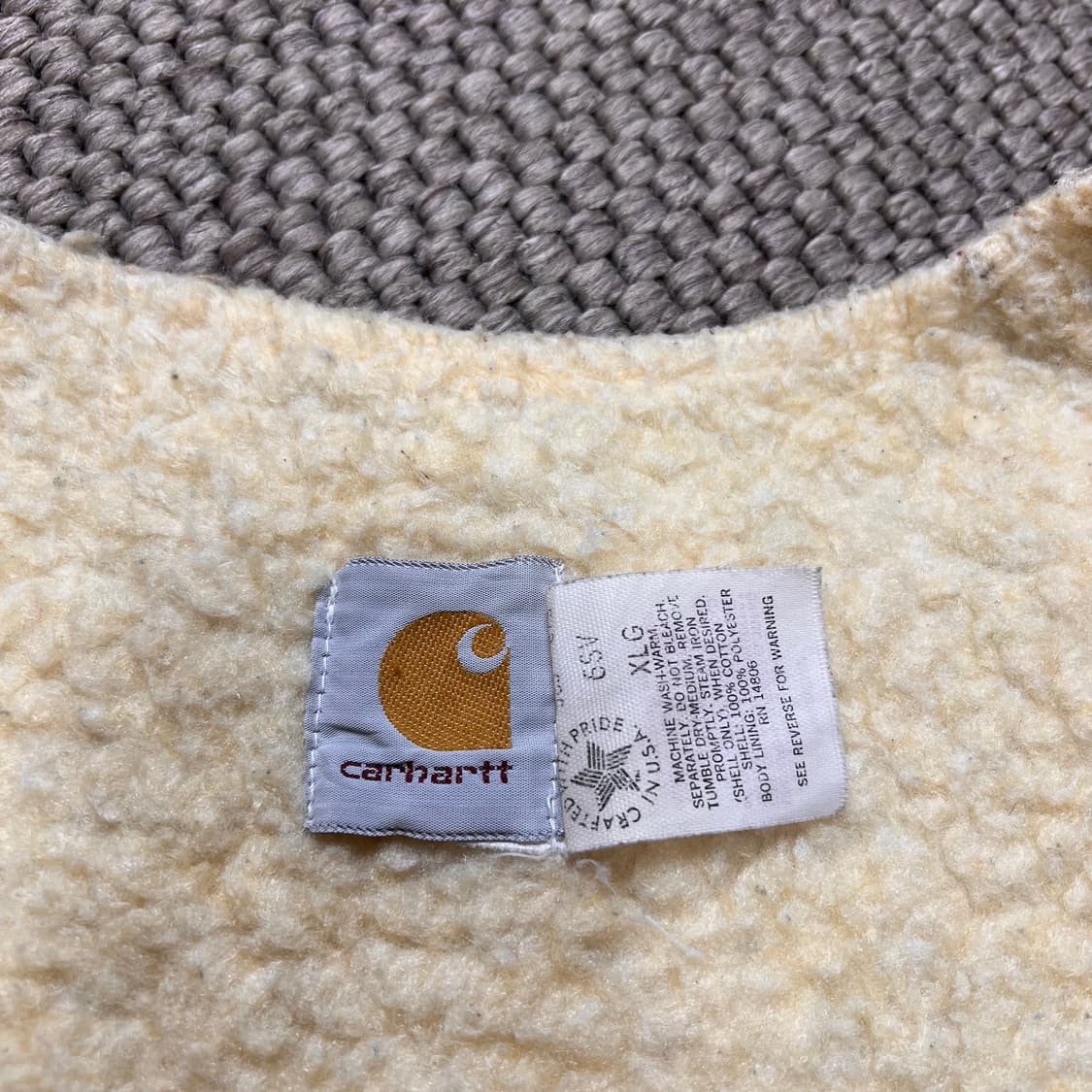 칼하트 6SV 덕 캔버스 쉐르파 워크 베스트 XL 상품이미지3