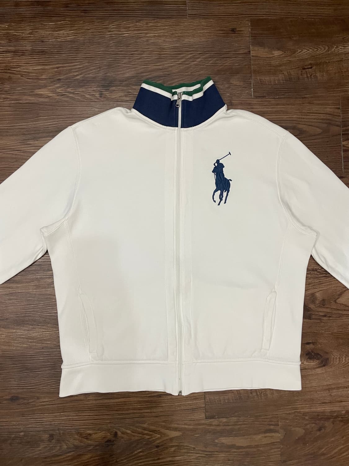 폴로 빅포니 코튼 집업 자켓 화이트 상품이미지1