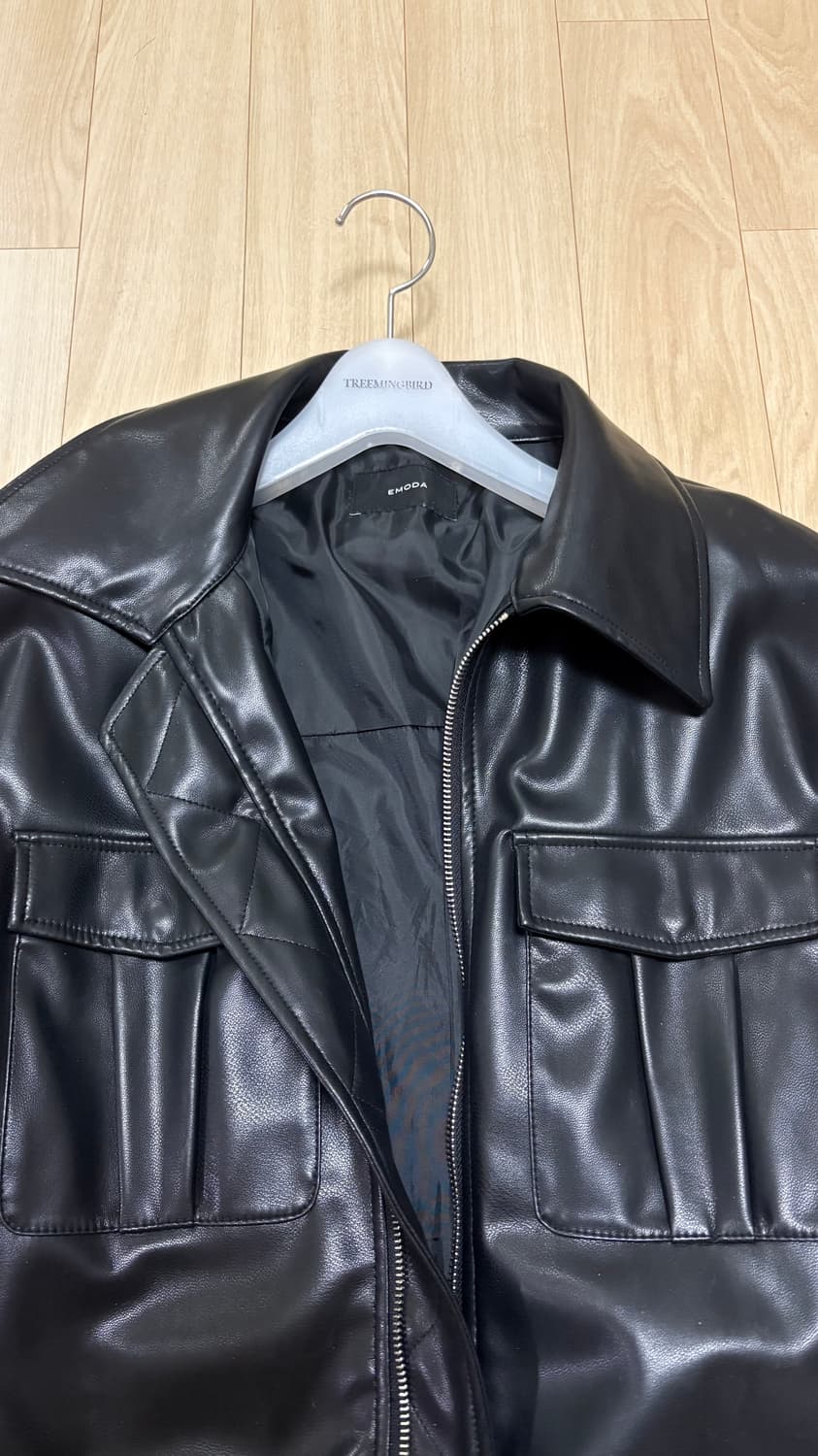 Emoda 레더 자켓 블랙 상품이미지3