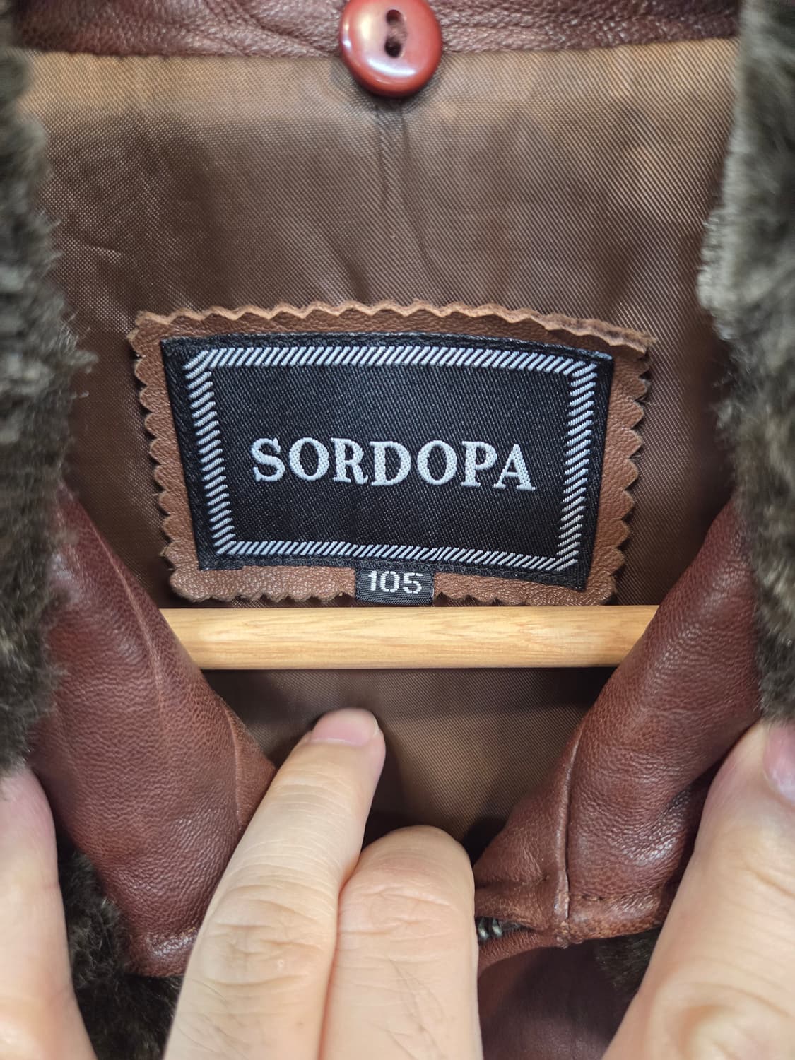 Sordopa 빈티지 올드스쿨 양가죽 카라 퍼 자켓 m L 상품이미지3