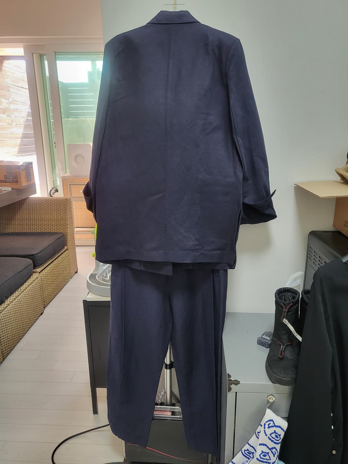 (새제품 수트세트50만원대->6만5천)고급여성 오버사이즈 린넨수트 F 상품이미지5