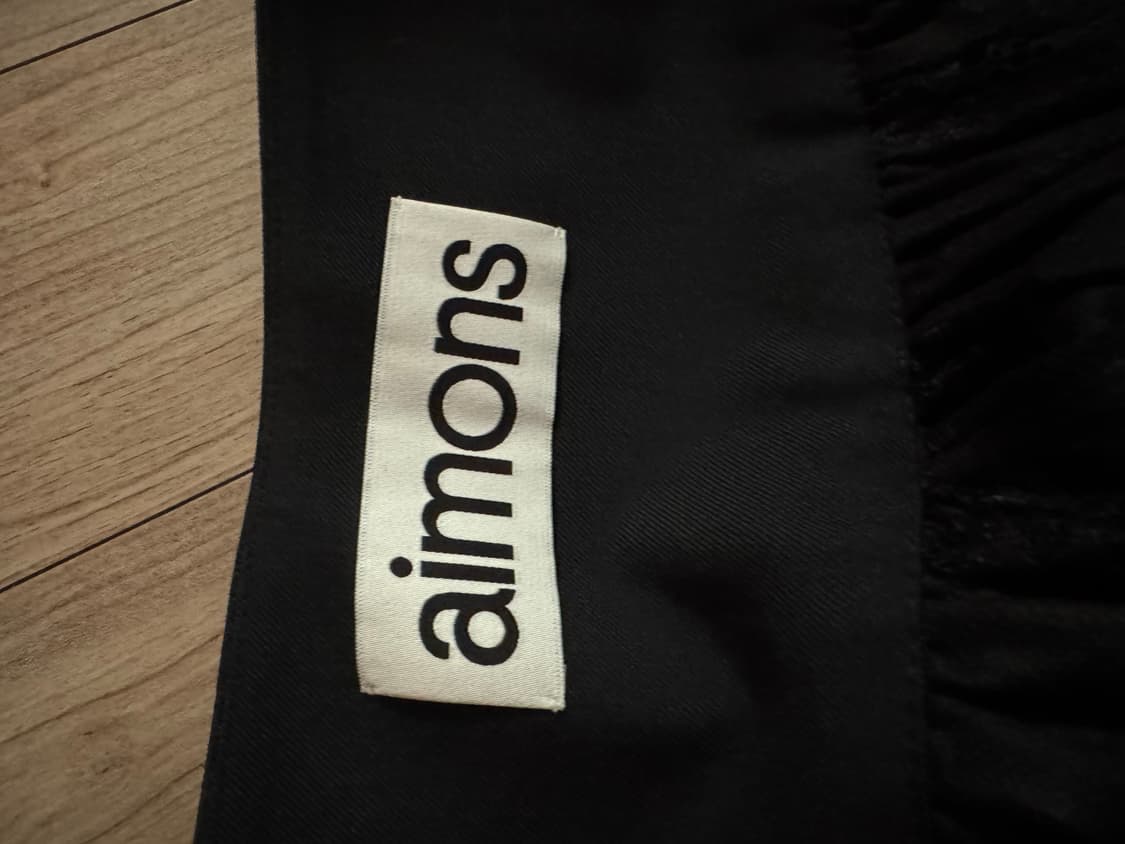 Aimons 레이스 롱 스커트 블랙 상품이미지3