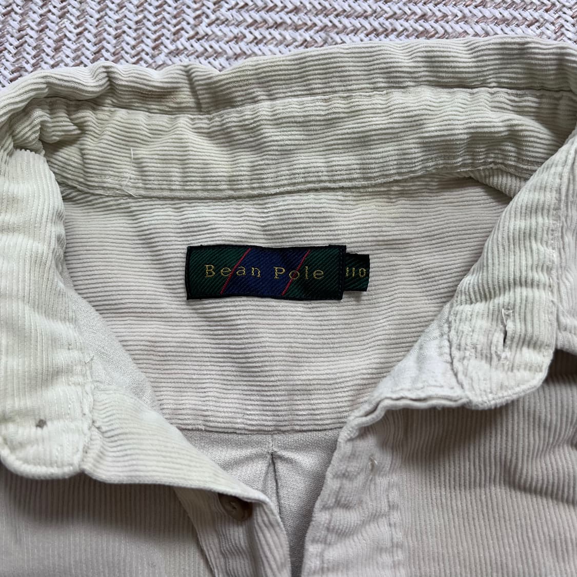 [정품] 빈폴 아이보리 포켓 골덴 셔츠 [ 110 ] 상품이미지4