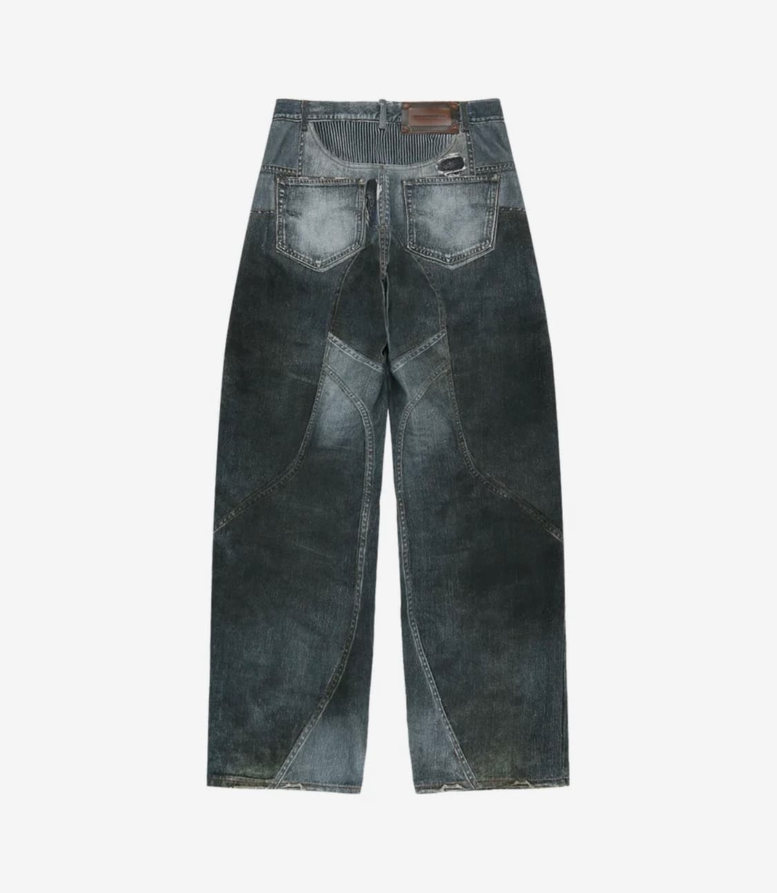 [36] 앤더슨벨 TROMPE-LOEIL GRAPHIC 바이커 데님 팬츠 상품이미지2