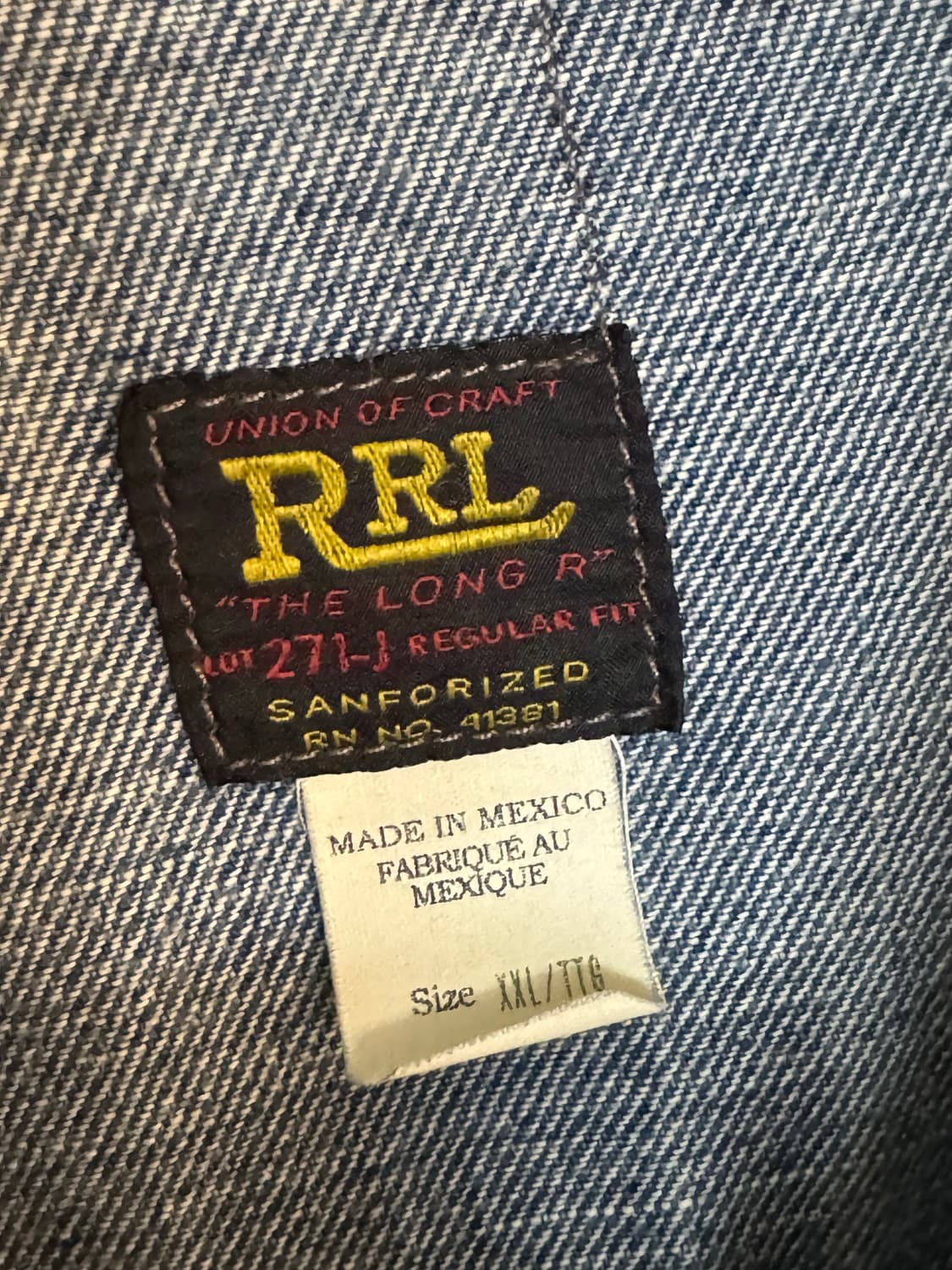 [XXL] RRL lot271 리랜드 데님 자켓 상품이미지4