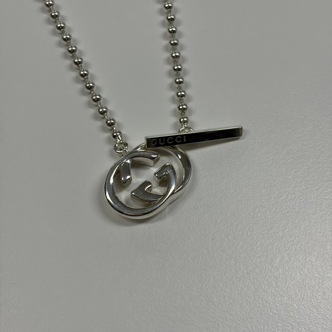 구찌 인터라킹 바 목걸이 상품이미지4