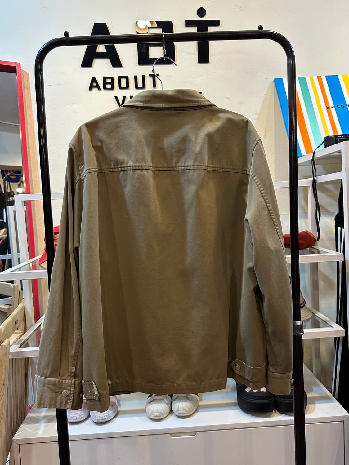 90s 폴로 랄프로렌 카키 스윙탑 블루종 자켓 XL 상품이미지8