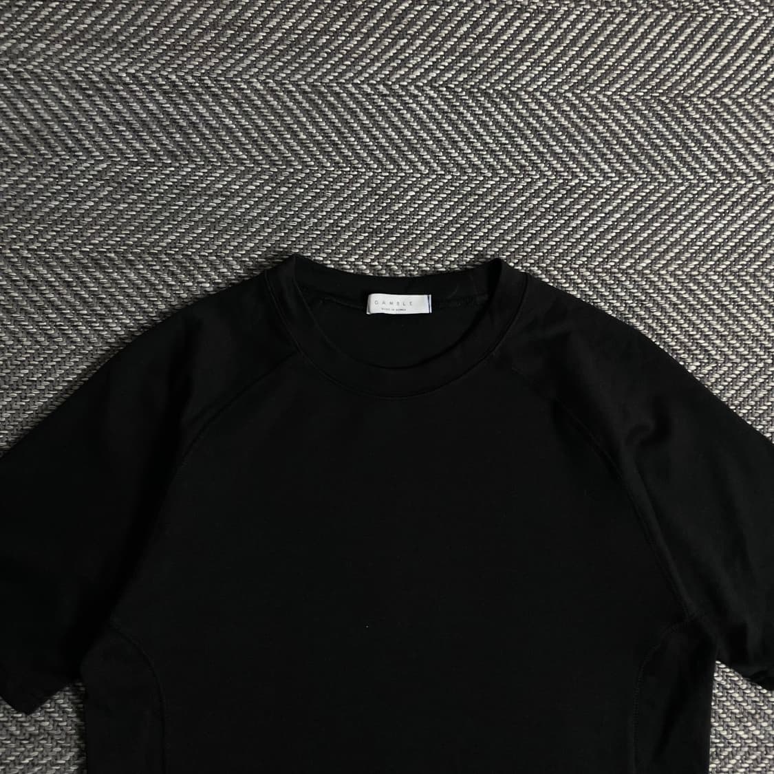 갬블 블랙 머슬핏 미니멀 티셔츠y 3170 상품이미지4