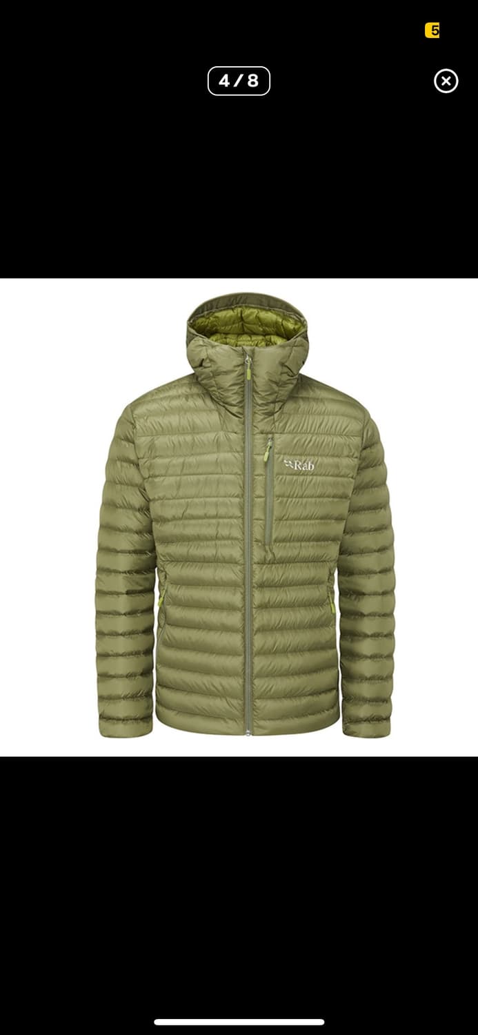 랩 마이크로라이트 알파인 자켓 m 클로라이트 그린  상품이미지1