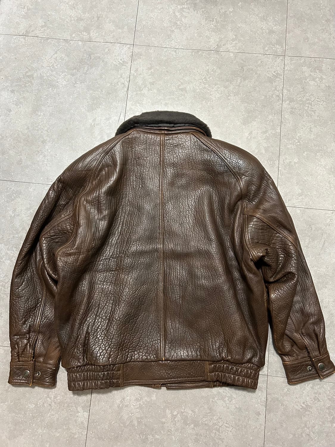 90s 볼케이노 소가죽  빈티지 레더자켓   105 size 상품이미지4